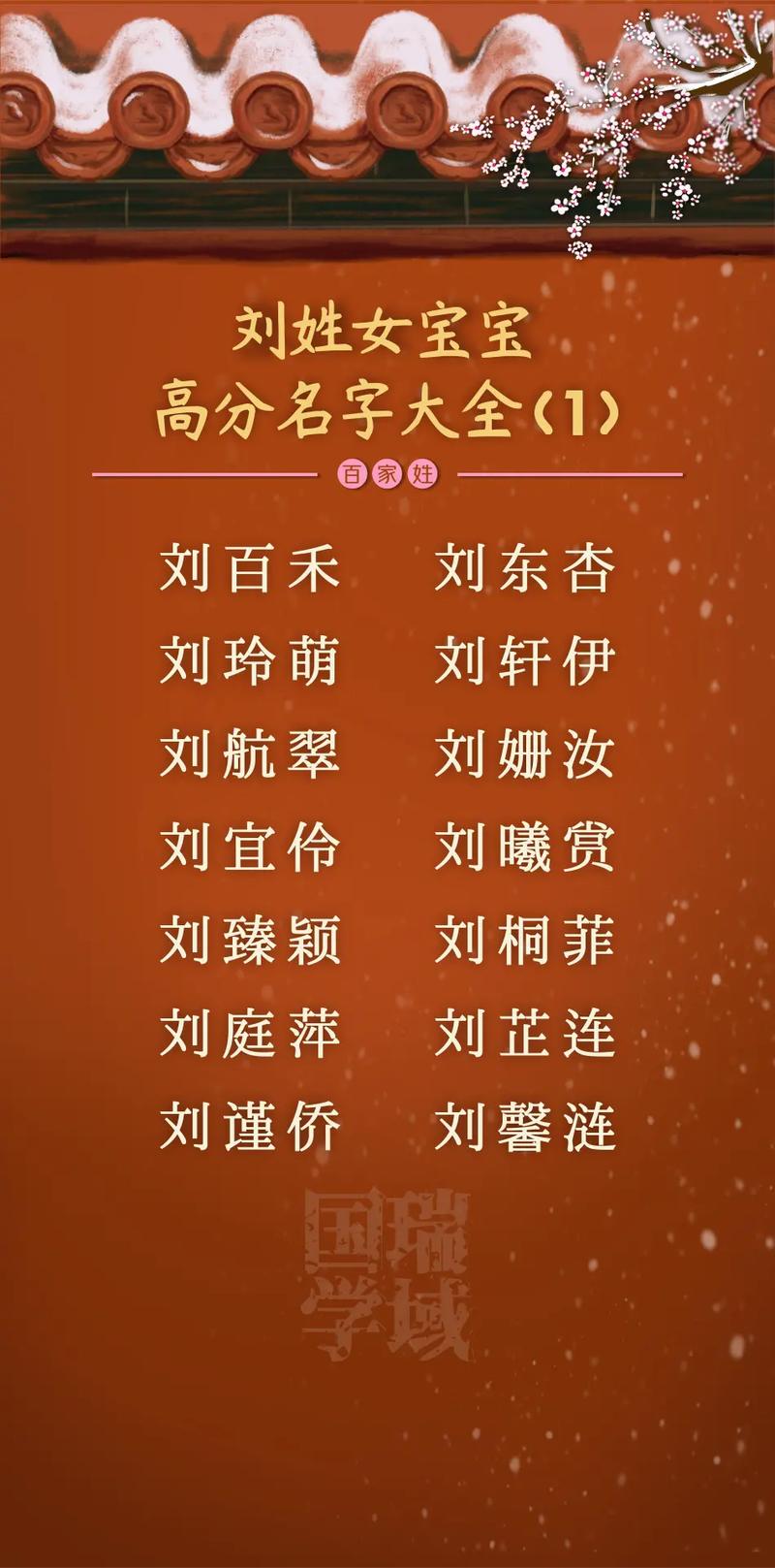 宝宝姓刘起名带钅