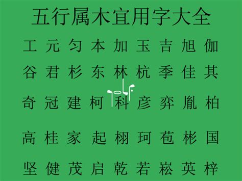 起名字大全五行属木的字有哪些