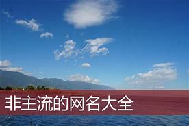 非主流网名大全2013最新版的