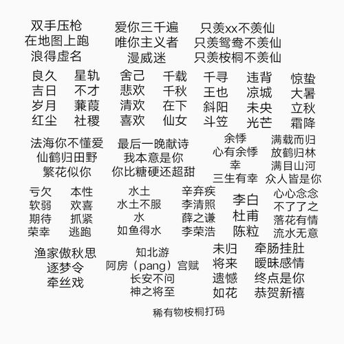 好听的两个字名昵称