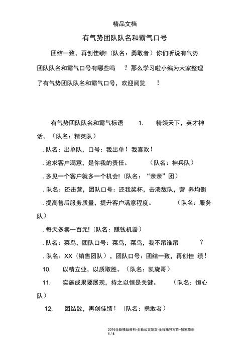 队伍名取什么好听